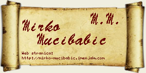 Mirko Mučibabić vizit kartica